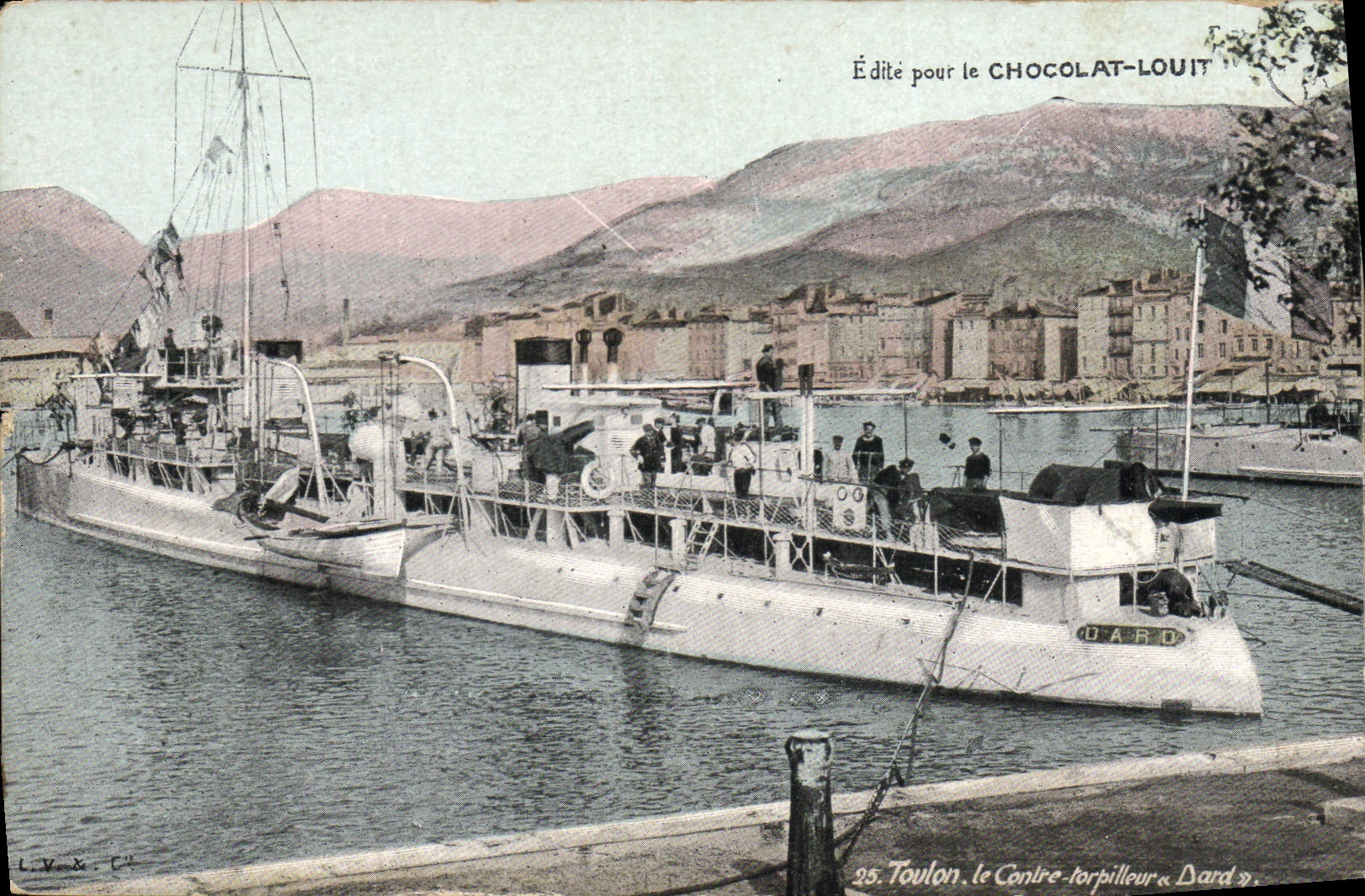 CPA Bateau de guerre Toulon Le contre torpilleur Dard 