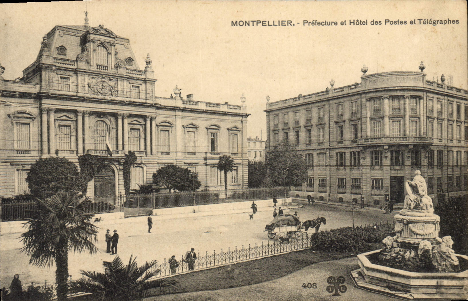 CPA Prefecture et Hotel des Postes et Telegraphes Montpellier