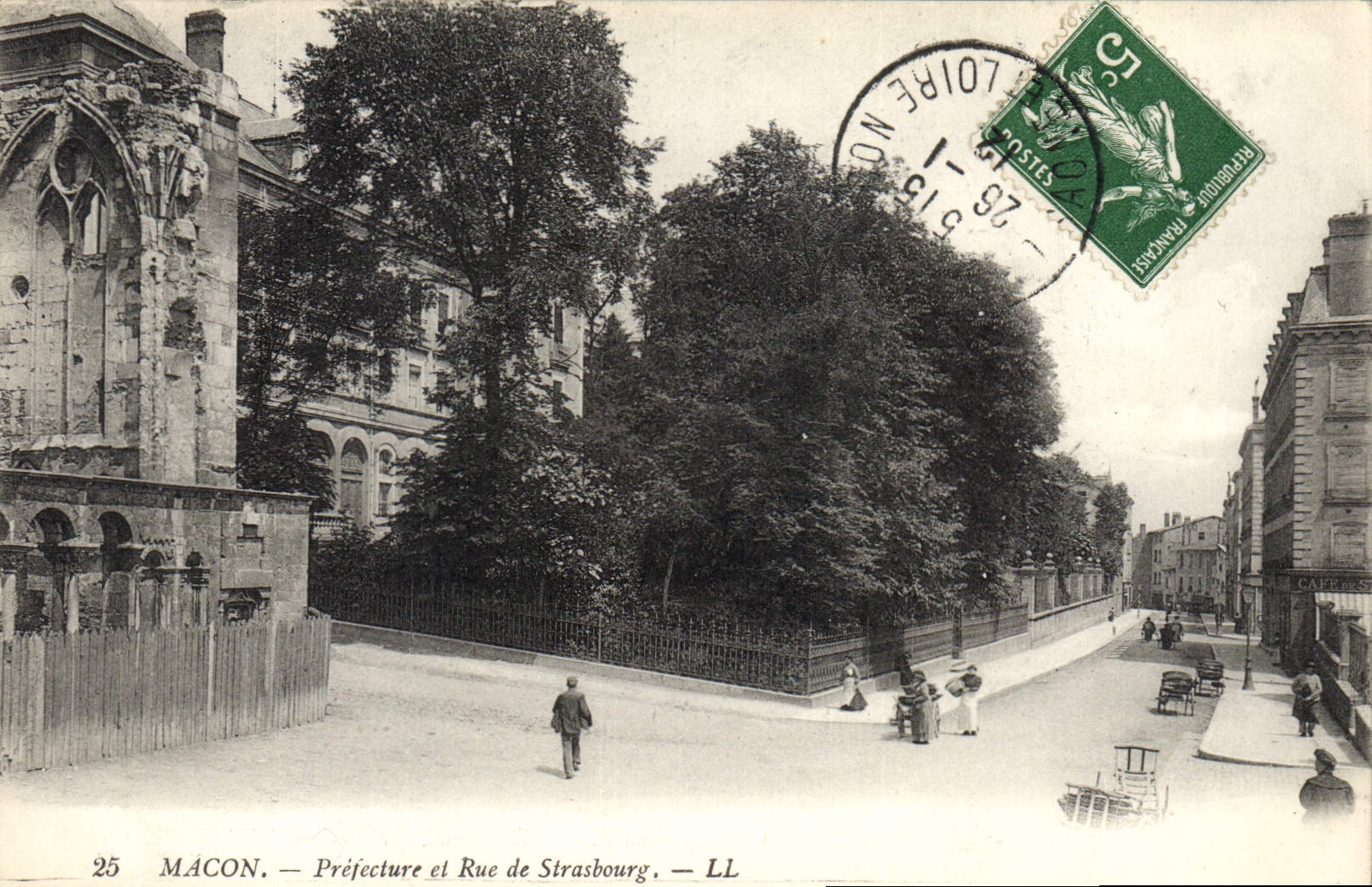 CPA Prefecture et rue de Strasbourg Macon