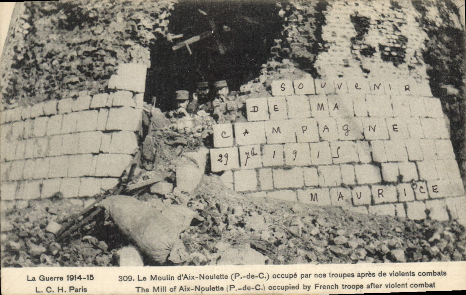 CPA Militaria Le moulin d'Aix Noulette occupe par nos troupes apres de violents combats