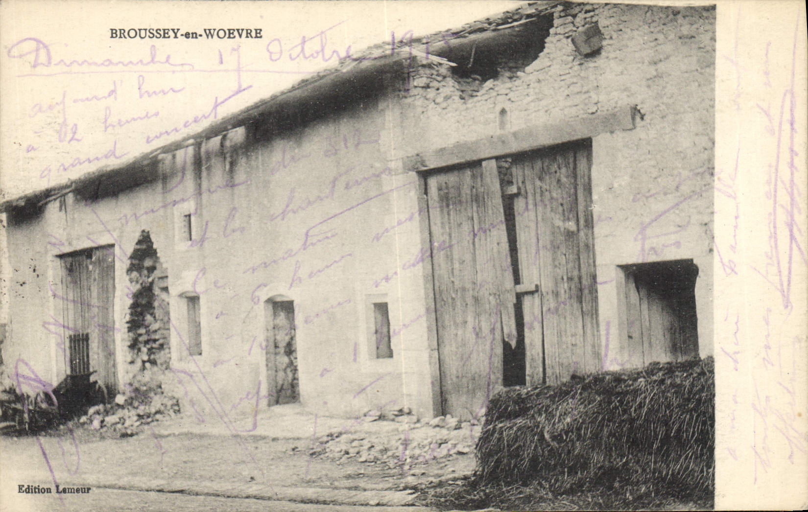 CPA Militaria Broussey en Woevre