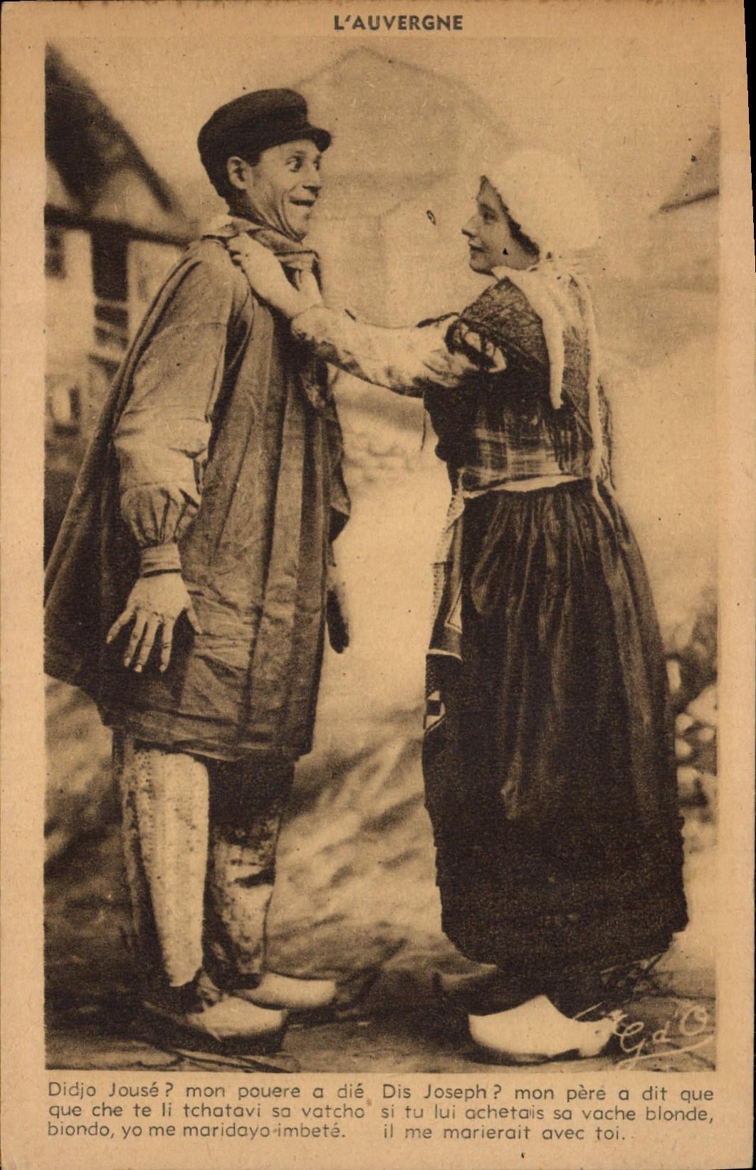 CPA Folklore Auvergne 