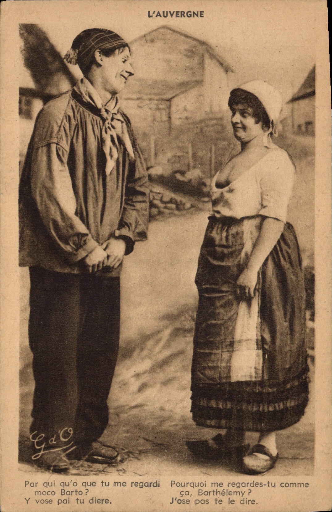 CPA Folklore Auvergne