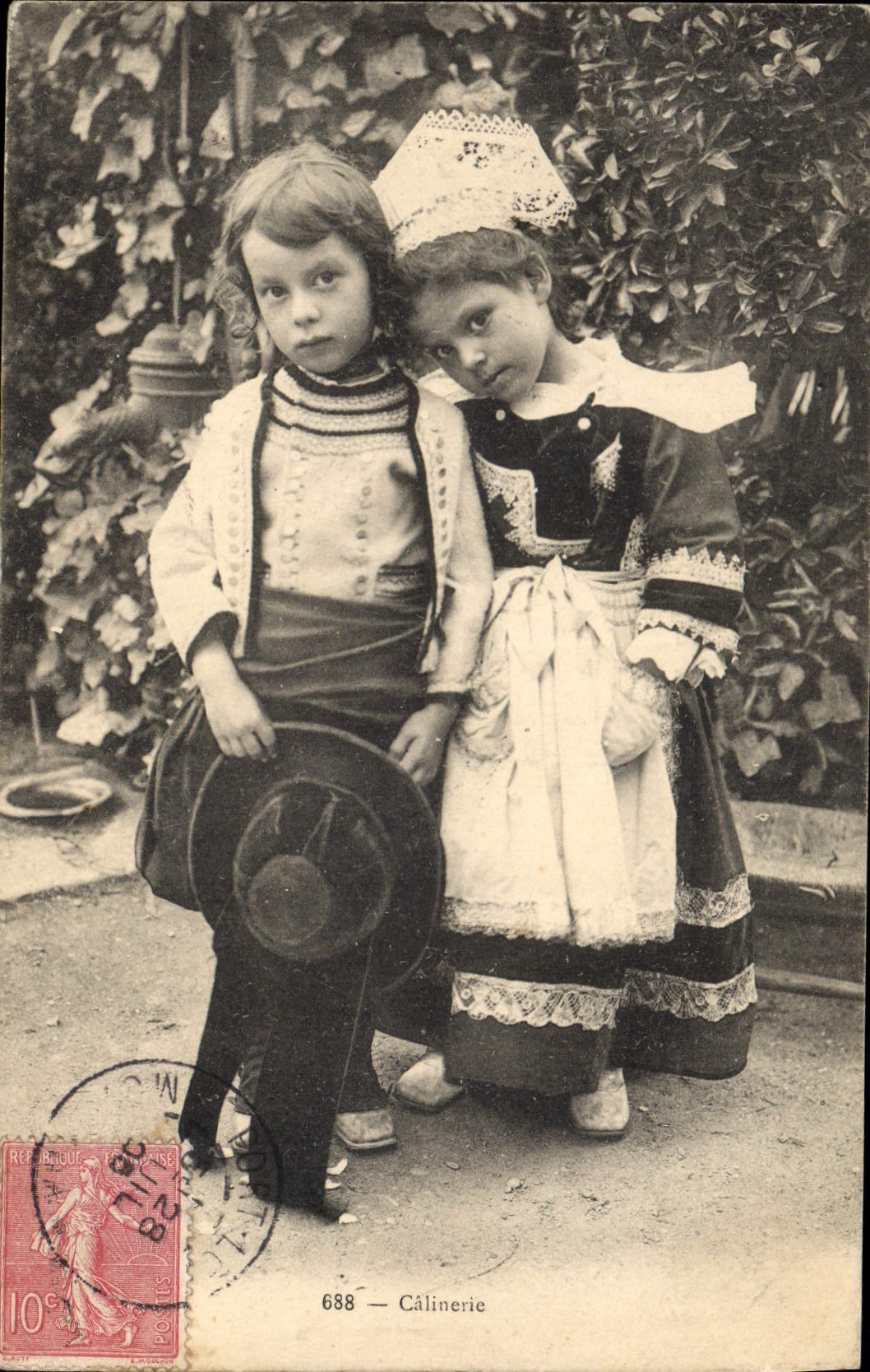 CPA Folklore Calinerie Enfants 