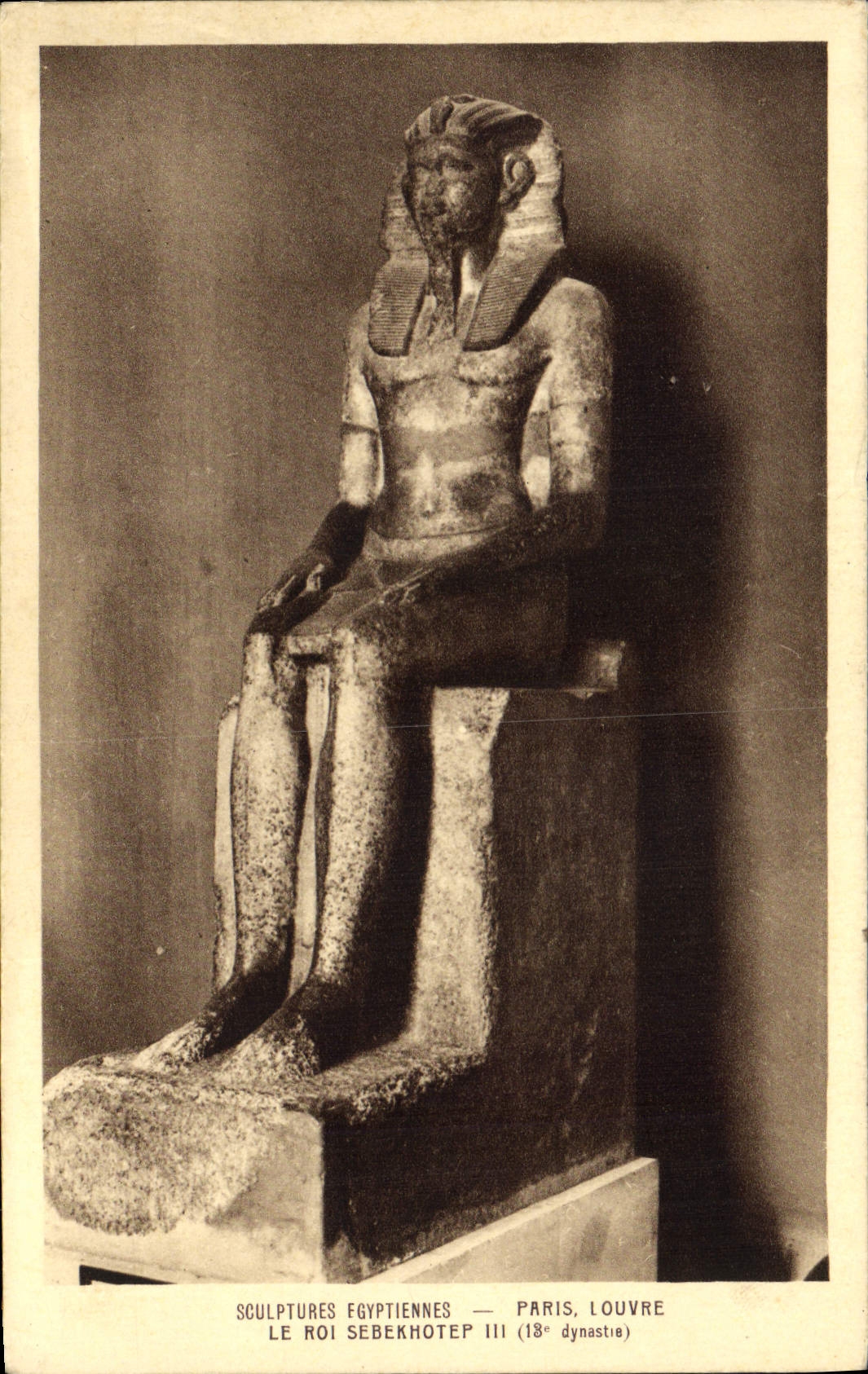 CPA Egypt Egypte Paris Louvre Le roi Sebekhotep III