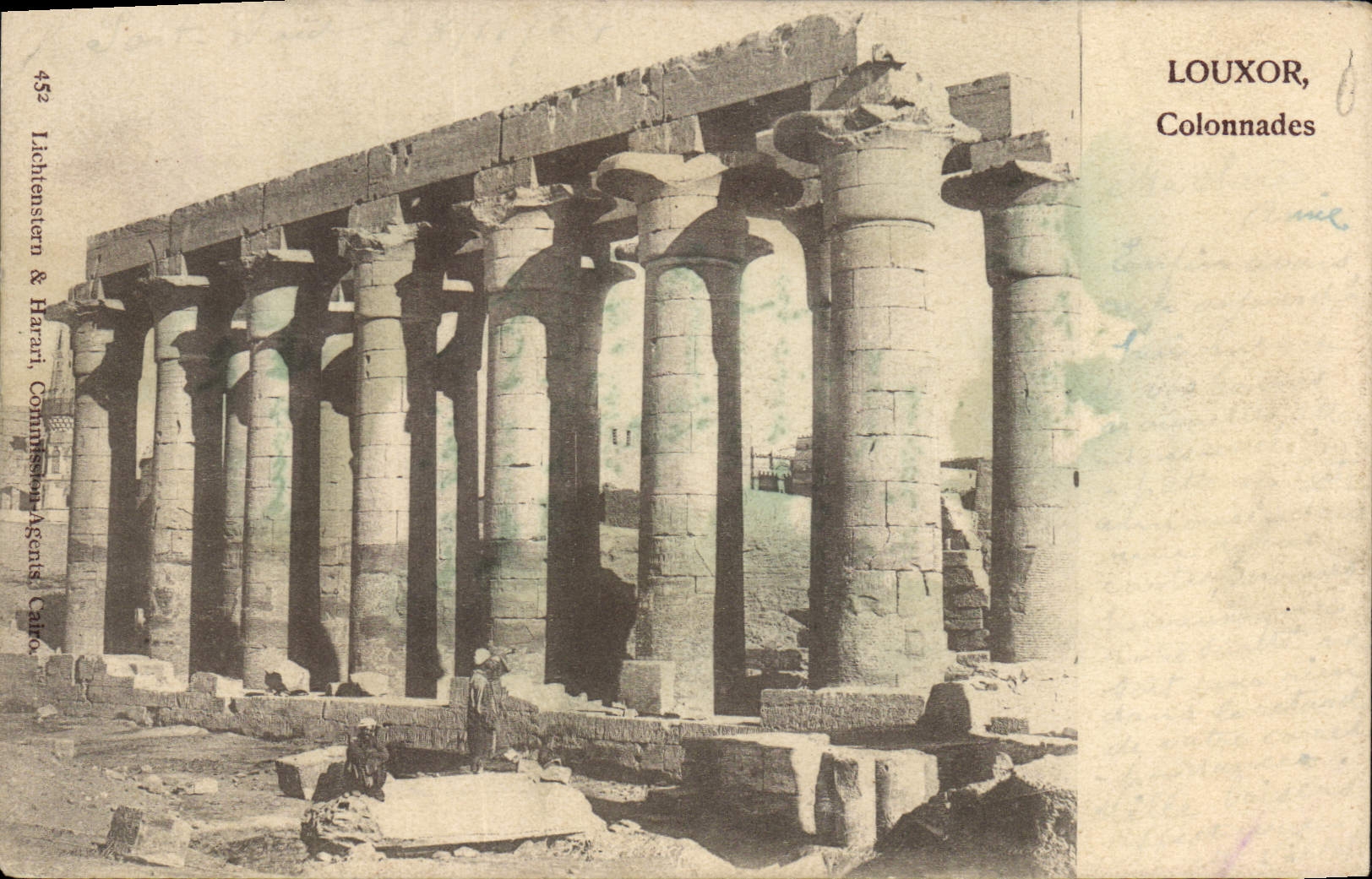 CPA Egypt Egypte Louxor colonnades