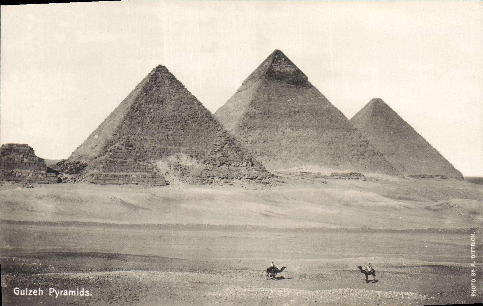 CPA Egypt Egypte Guizeh Pyramids