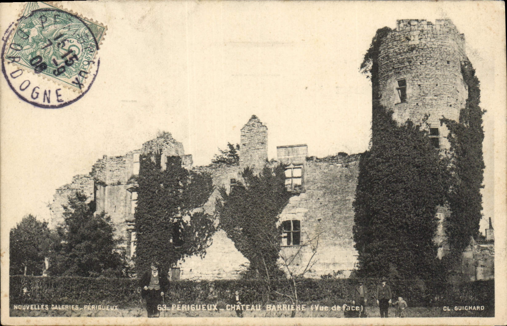 CPA Chateau Barriere Vue de face Perigueux