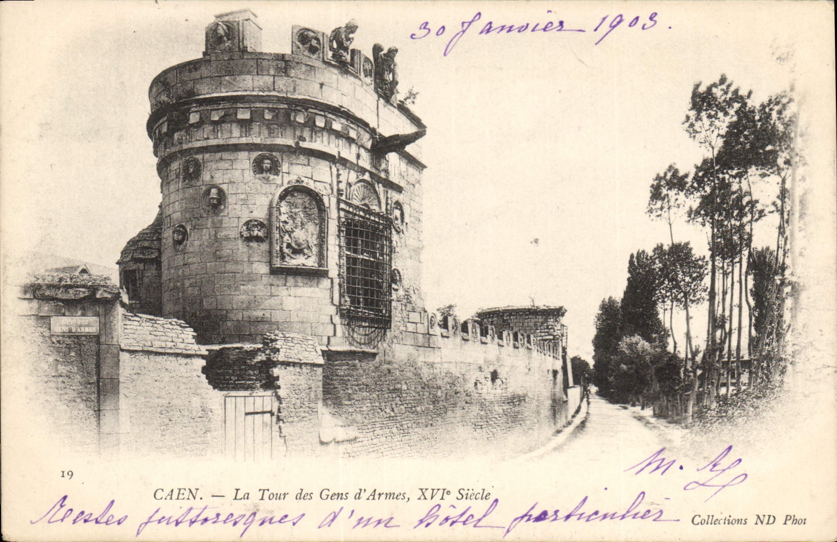 CPA Chateau Caen La Tour des gens d'armes