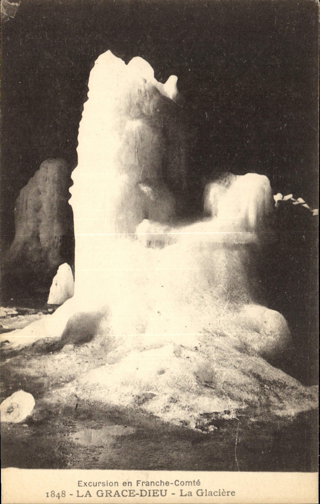 CPA Grotte Grottes La Grace Dieu La glaciere