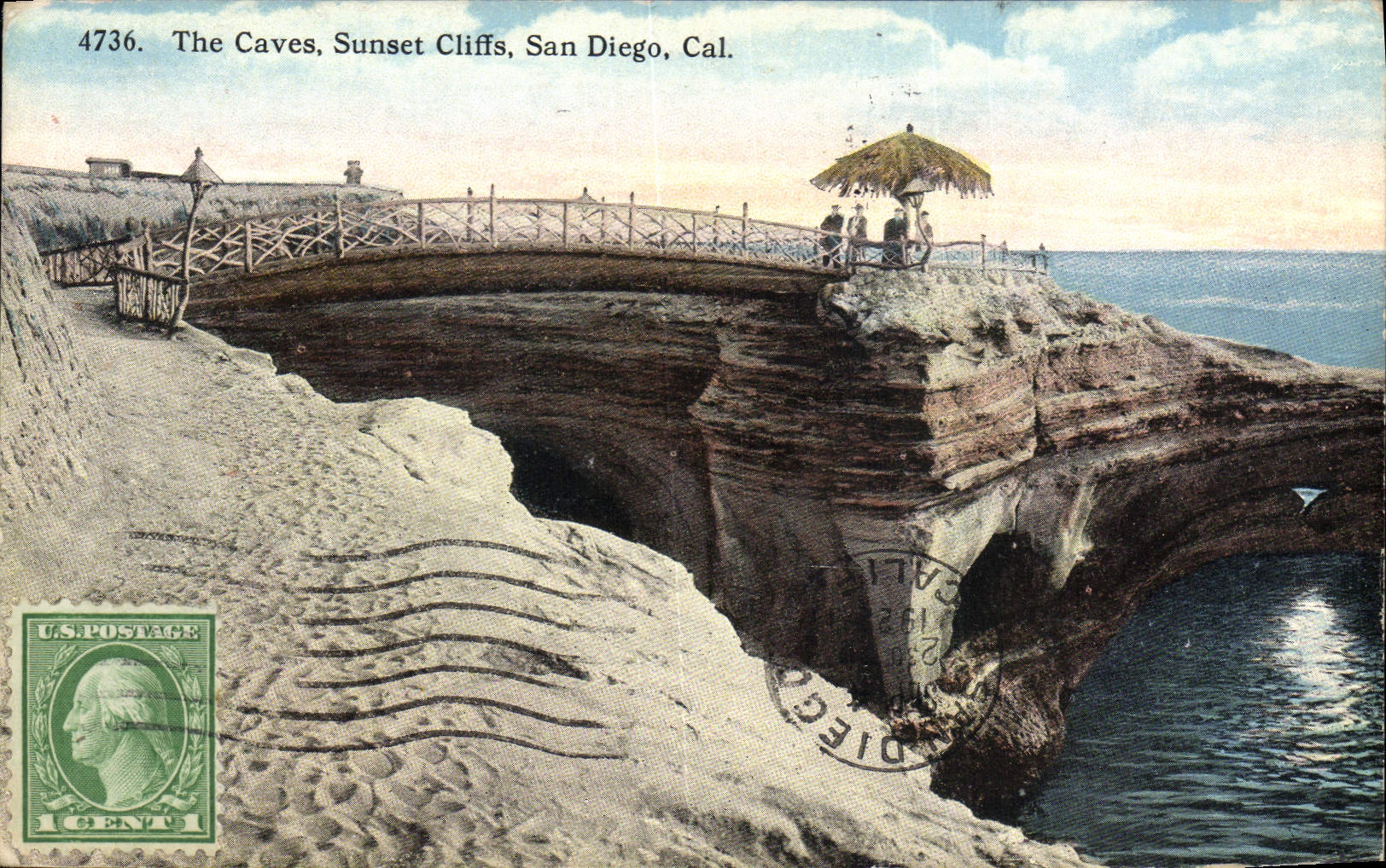 CPA Grotte Grottes The caves Sunset Cliffs San Diego Cal