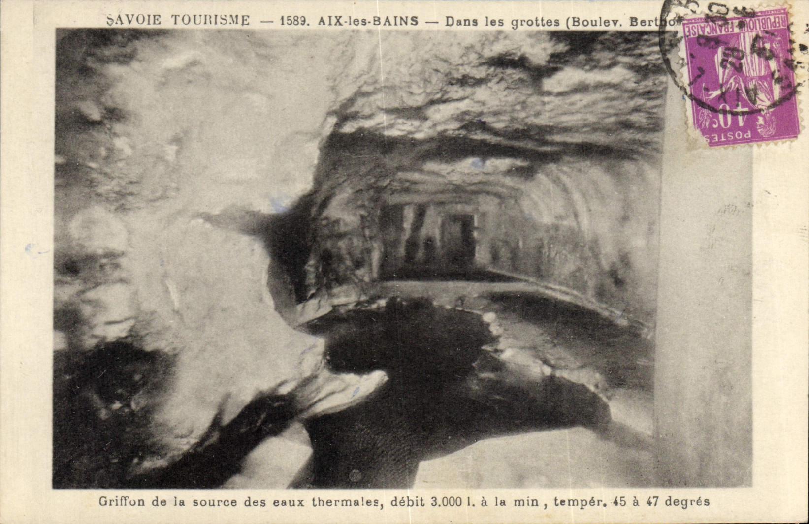 CPA Grotte Grottes Aix les Bains Dans les grottes Griffon de la source des eaux thermales
