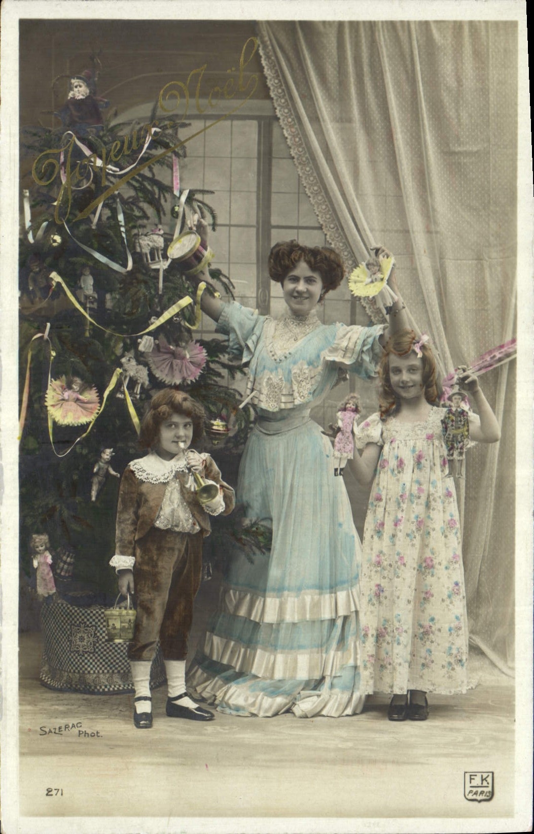 CPA Fantaisie Enfant Poupee Femme Enfants