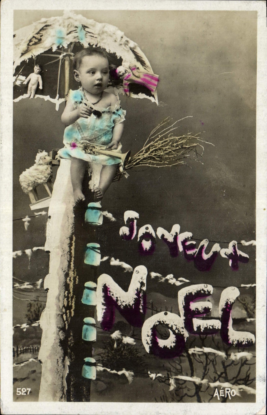 CPA Fantaisie Enfant Poupee Noel 