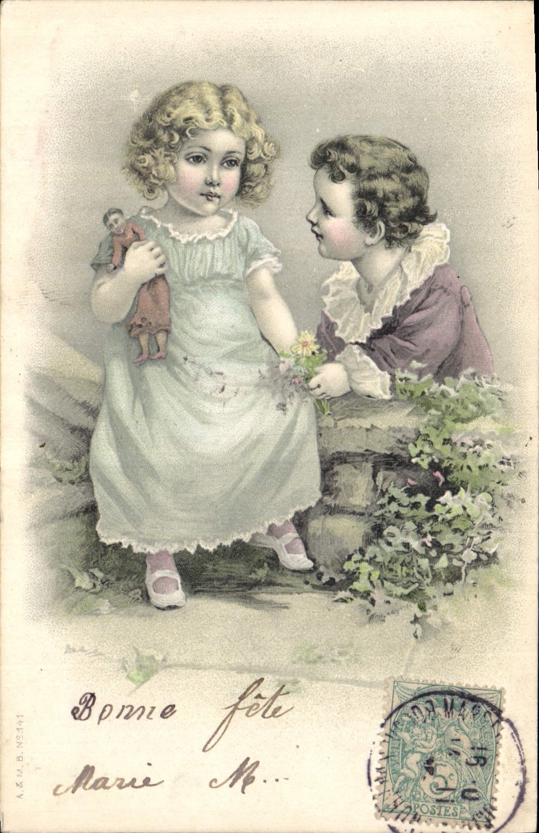 CPA Fantaisie Enfant Poupee Enfants