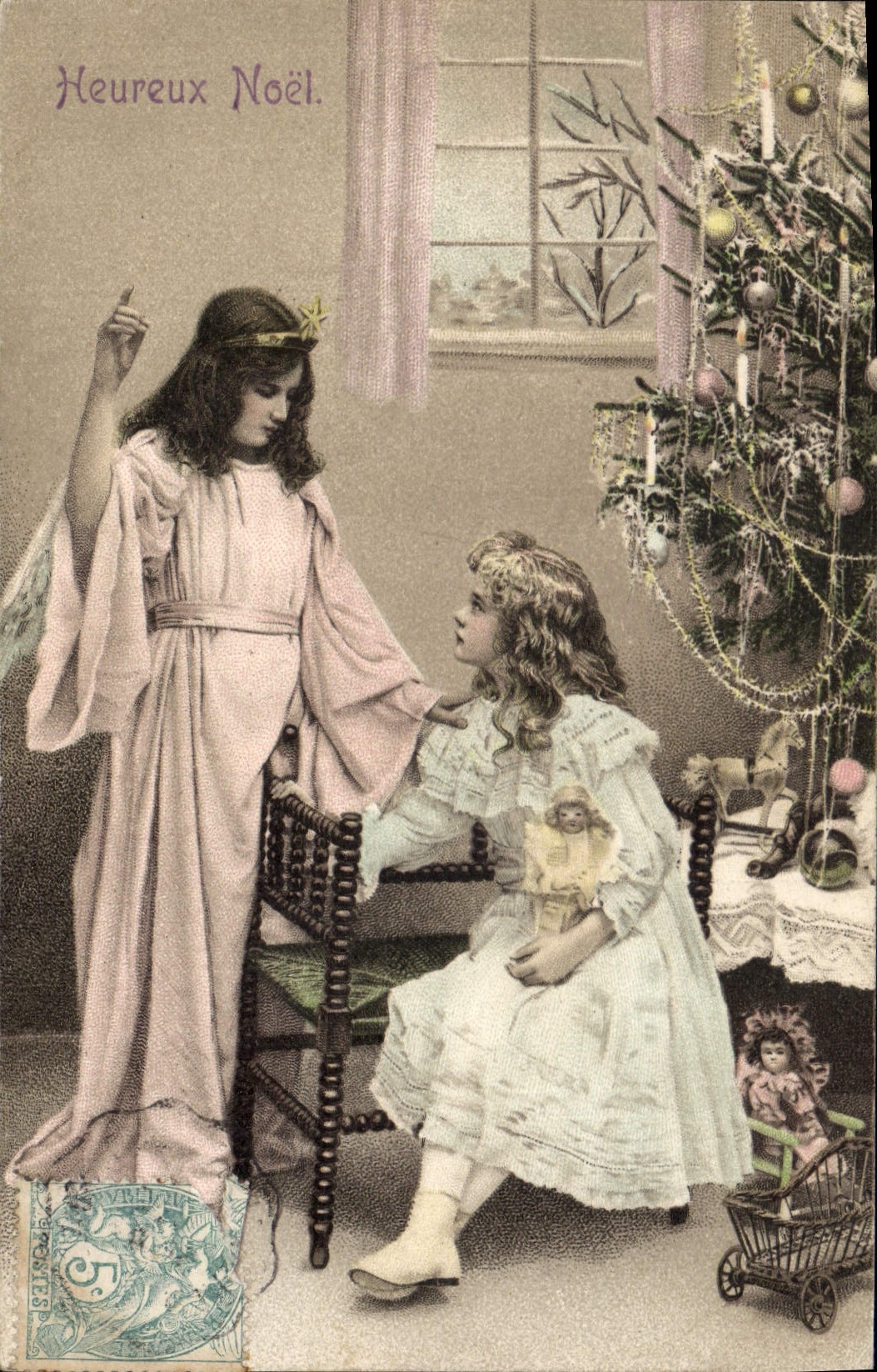 CPA Fantaisie Enfant Poupee Ange