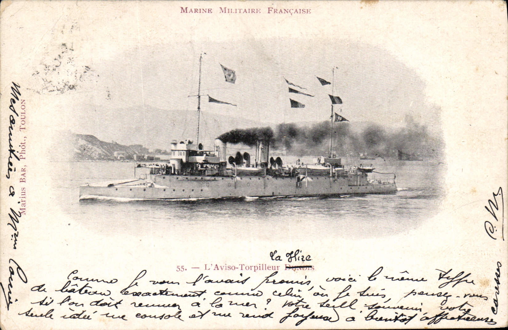 CPA Bateau de guerre L'aviso torpilleur