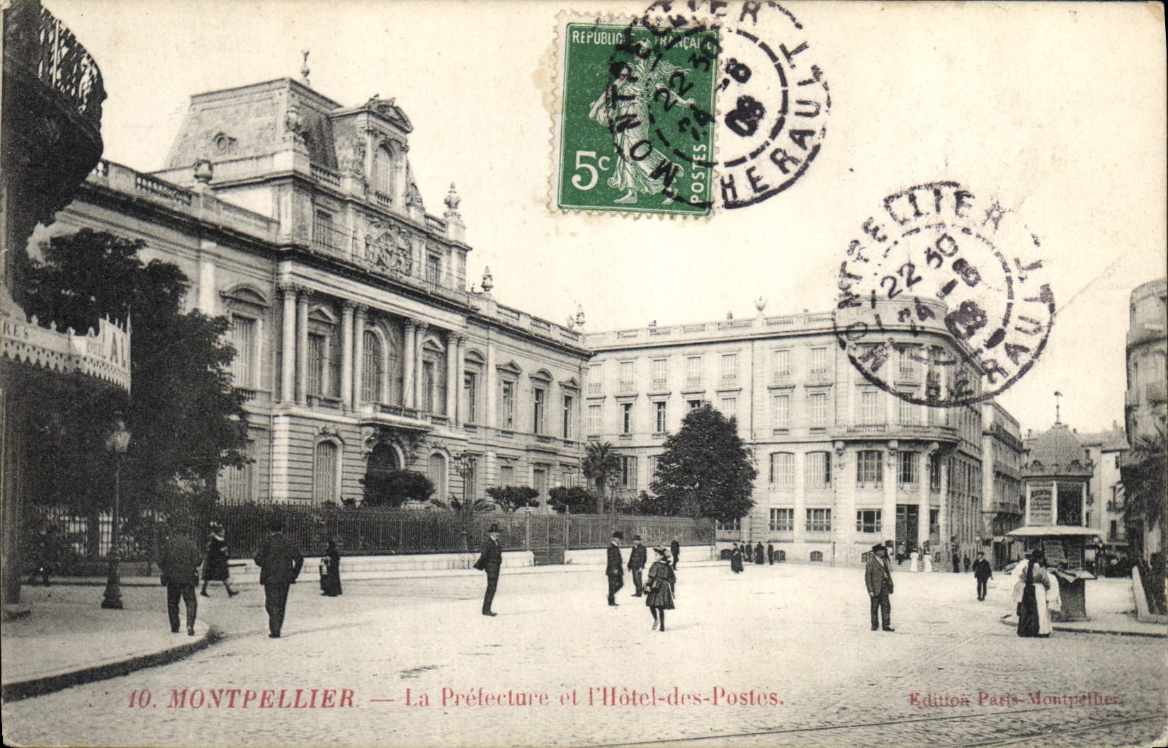 CPA Prefecture et l'Hotel des Postes Montpellier