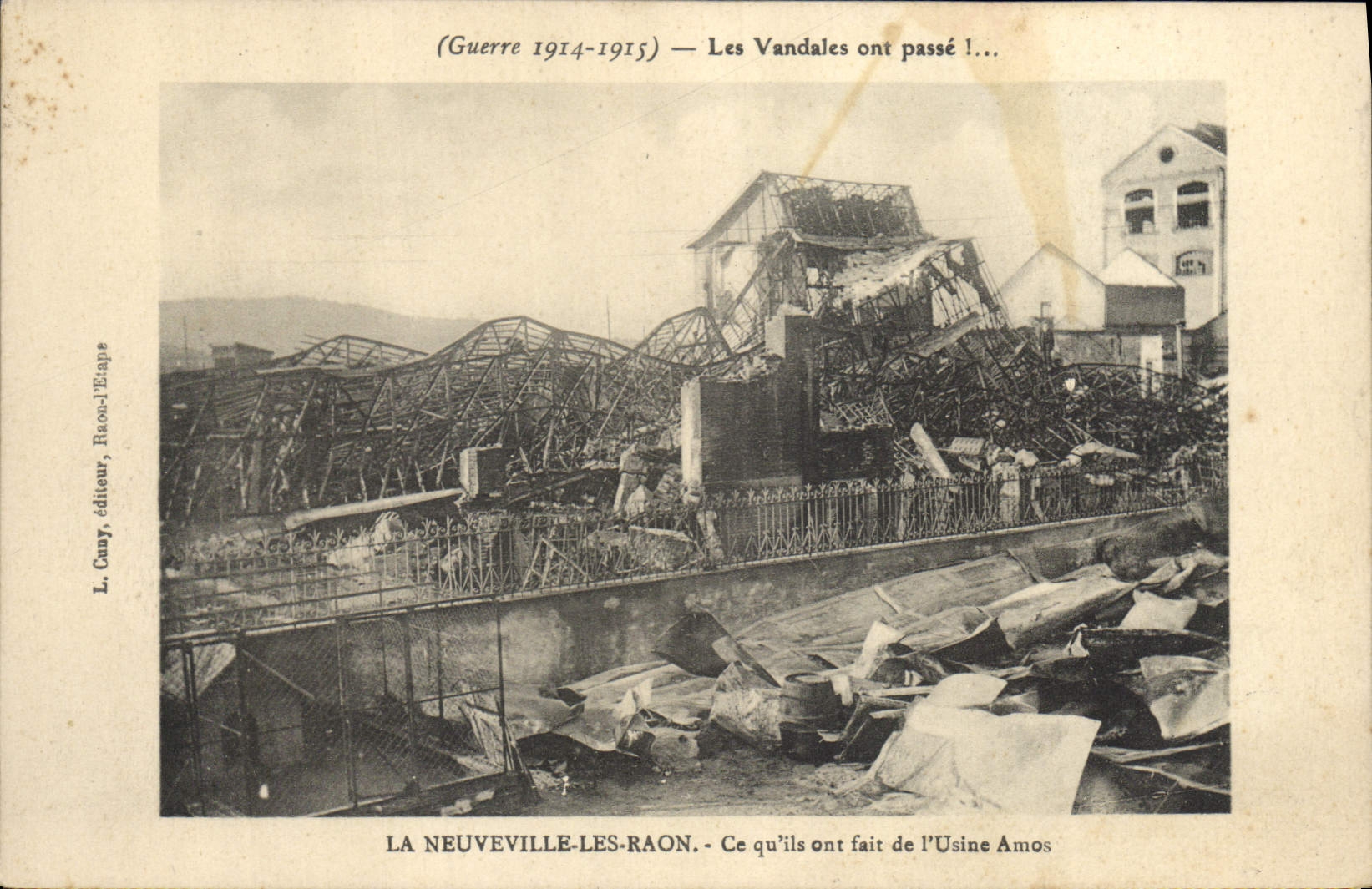 CPA Militaria La Neuveville les Raon Ce qu'ils ont fait de l'usine Amos