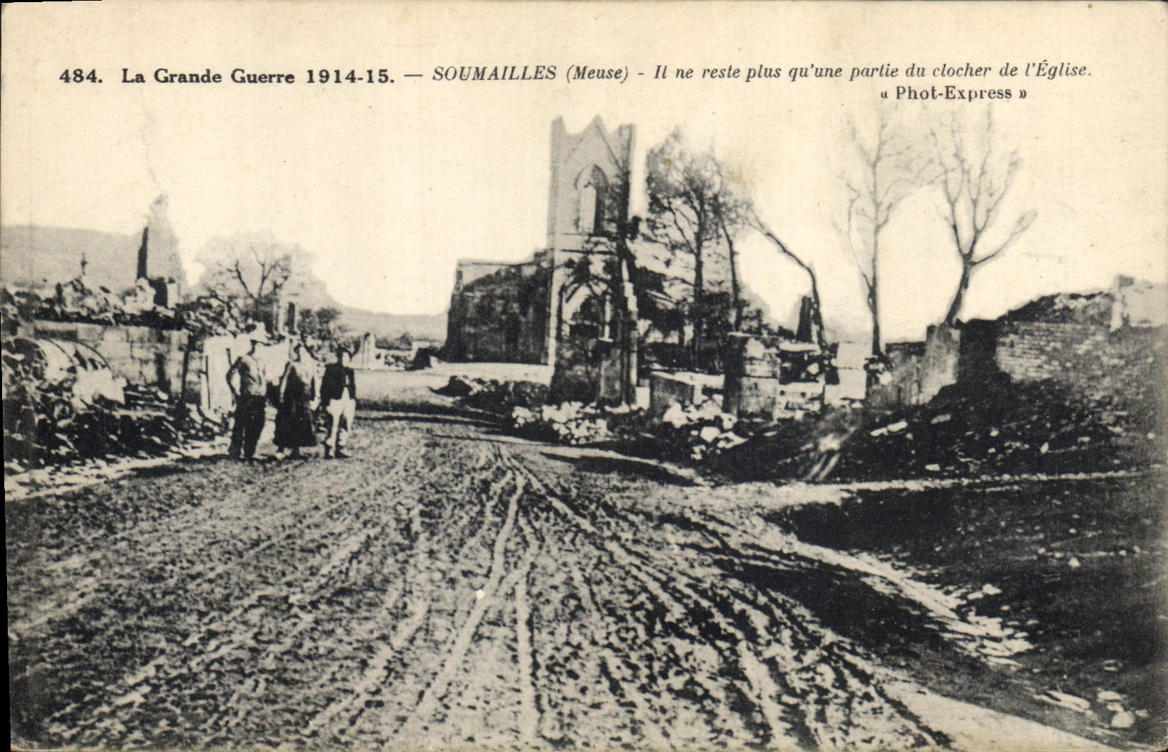 CPA Militaria Soumailles Clocher de l'eglise