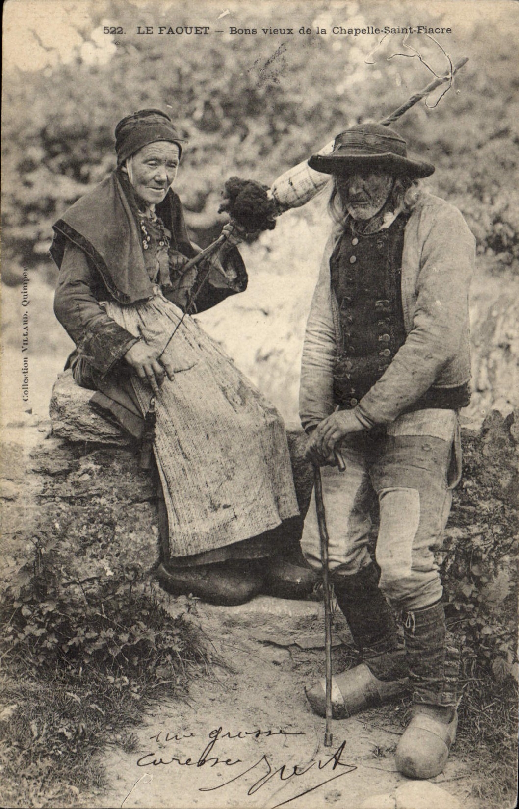 CPA Folklore Le Faouet Bons vieux de la Chapelle Saint Fiacre
