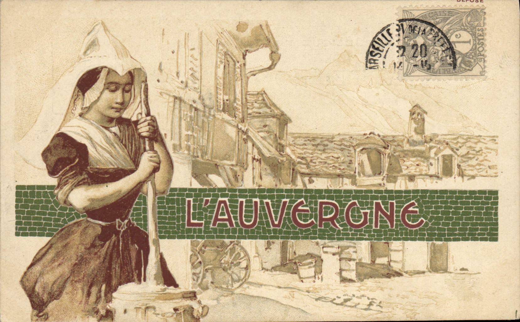 CPA Folklore Auvergne