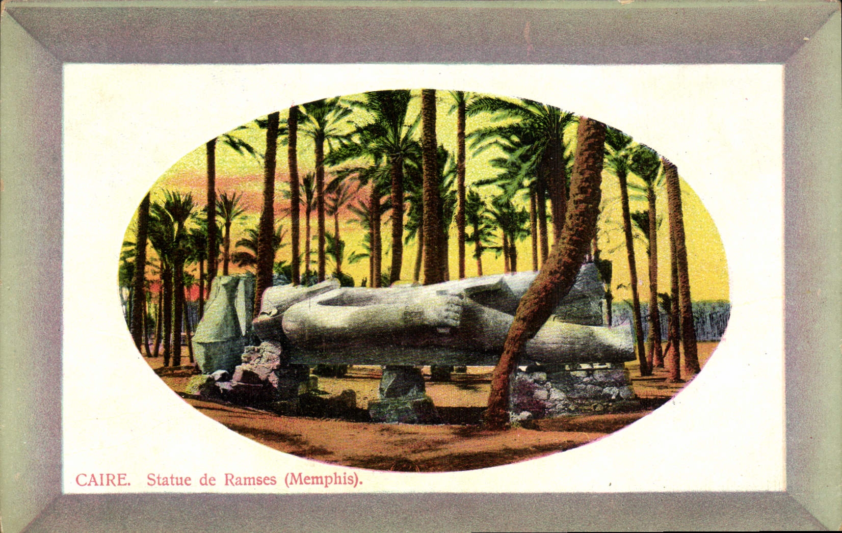 CPA Egypt Egypte Caire Statue de Ramses Memphis