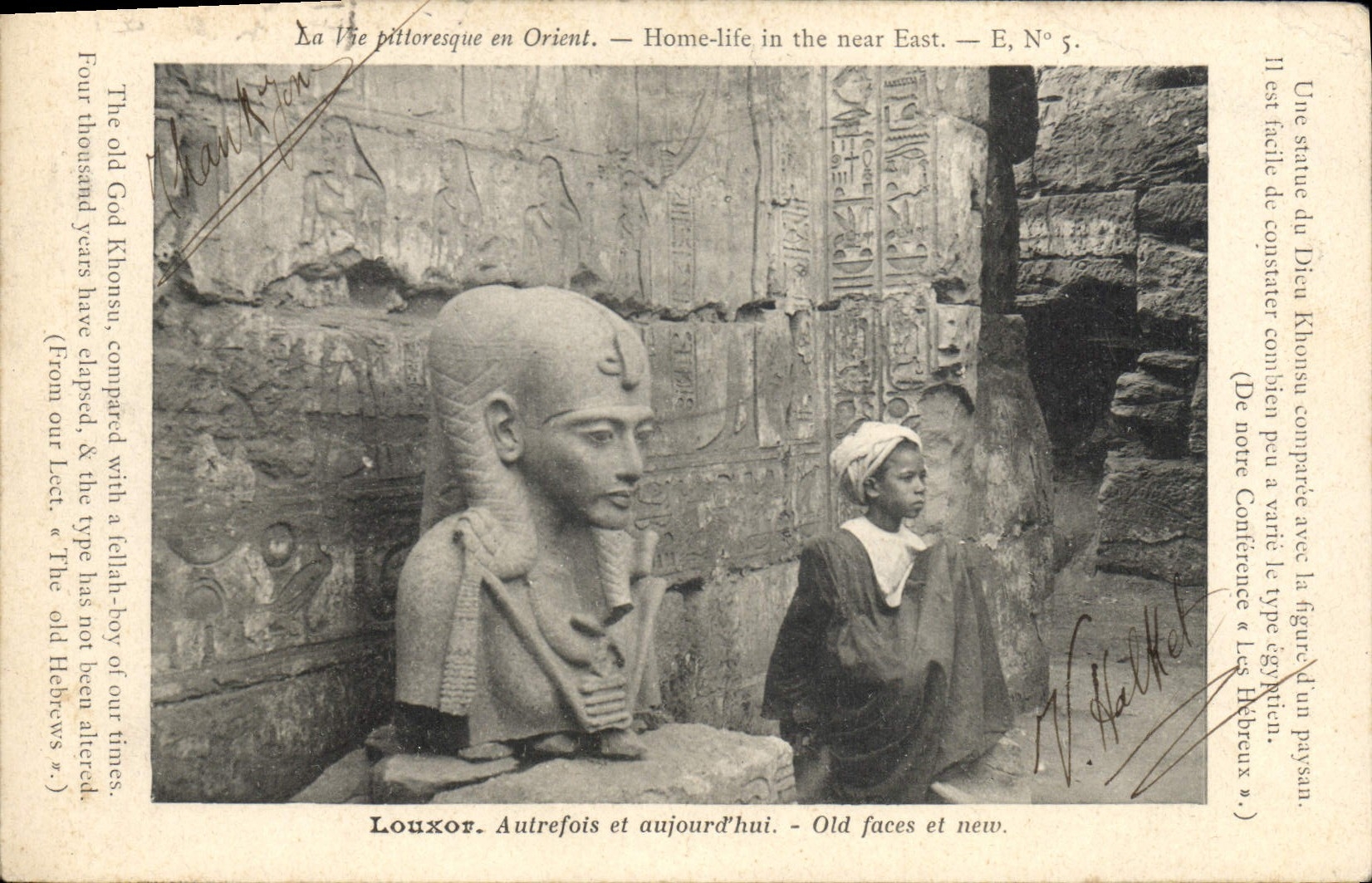 CPA Egypt Egypte Louxor Autrefois et aujourd'hui