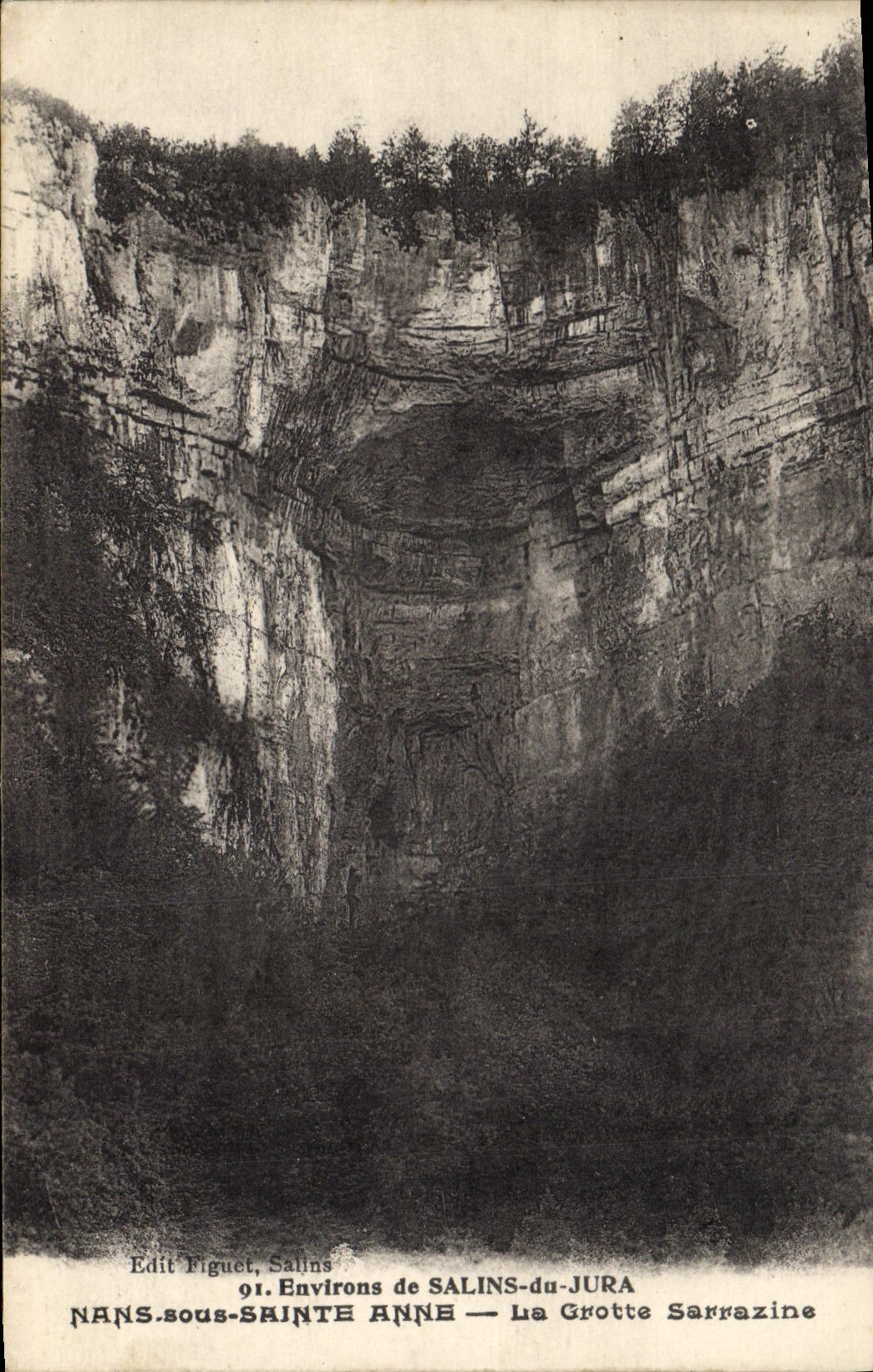 CPA Grotte Sarrazine Nans sous Sainte Anne Environs de Salins du Jura Grottes 