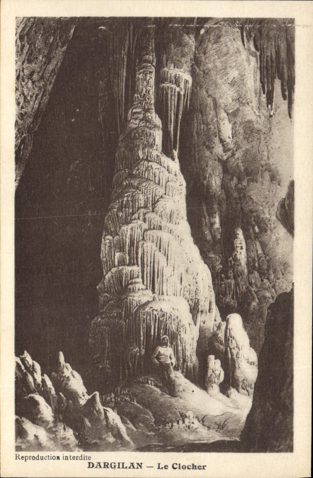 CPA Grotte Grottes Dargilan le clocher