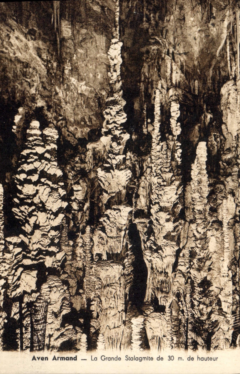 CPA Grotte Grottes Aven Armand La grande stalagmite