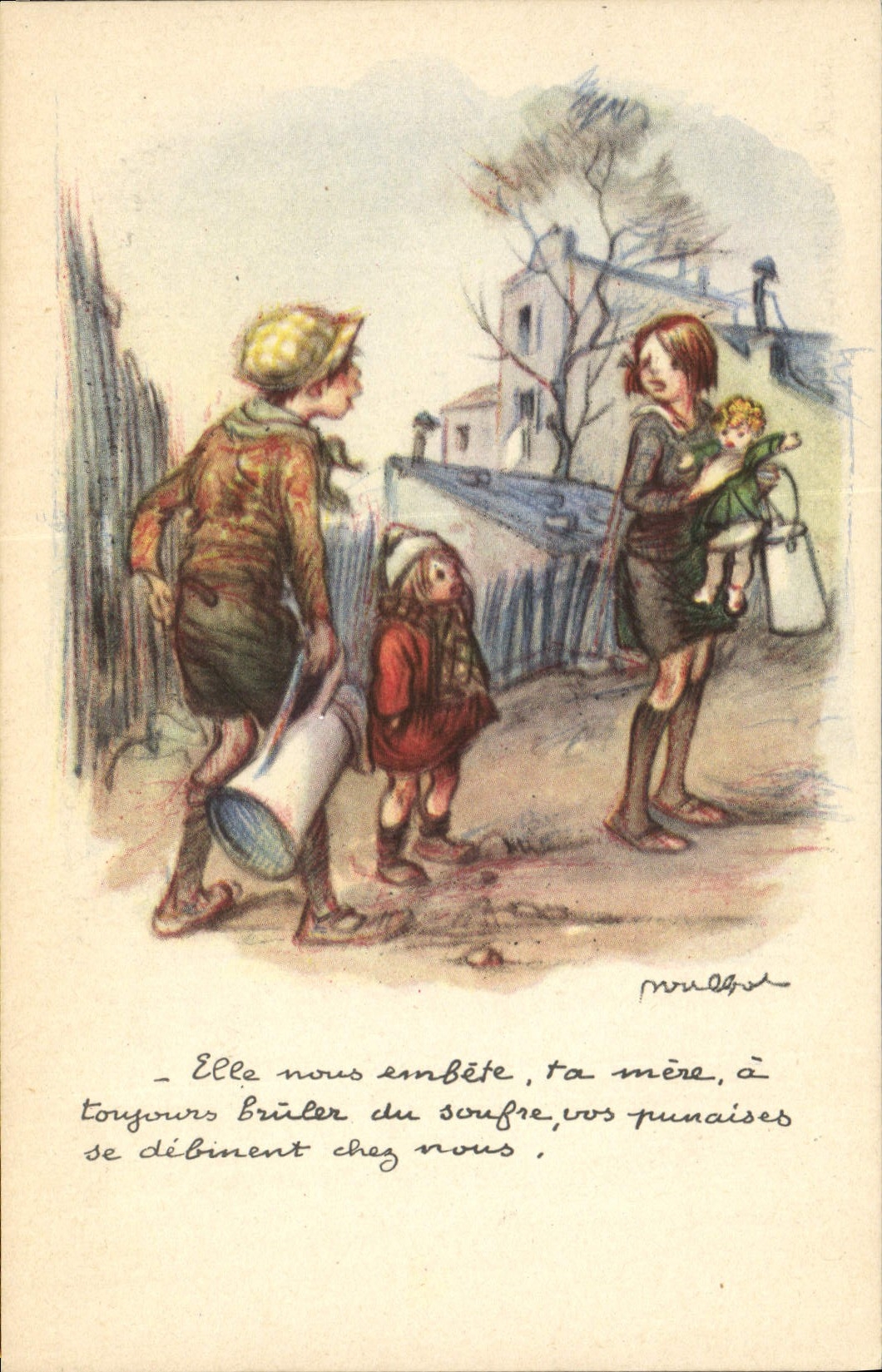 CPA Fantaisie Enfant Poupee Illustrateur Poulbot
