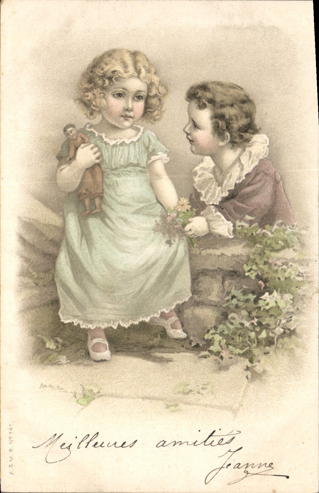 CPA Fantaisie Enfants Poupee 