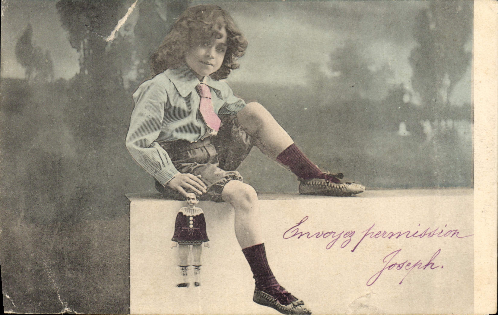 CPA Fantaisie Enfant Poupee