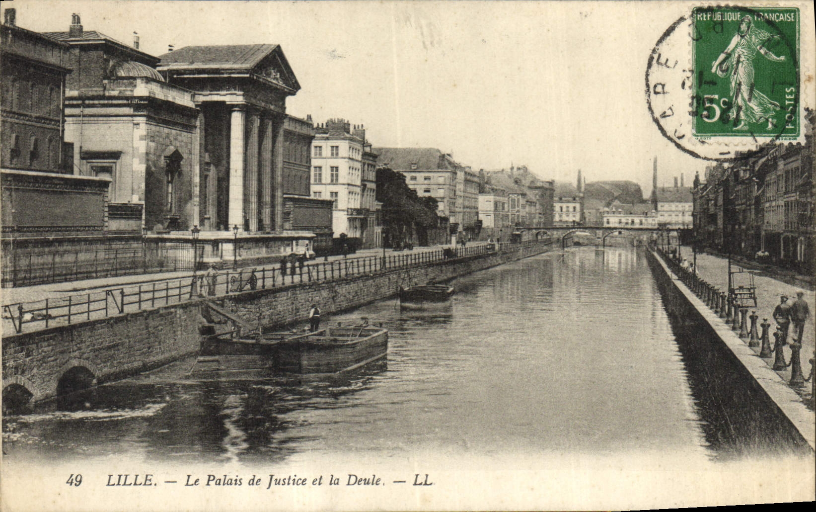 CPA Palais de justice et la Deule Lille