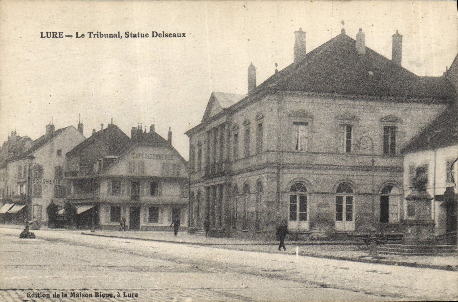 CPA Palais de justice Statue Delseaux Lure