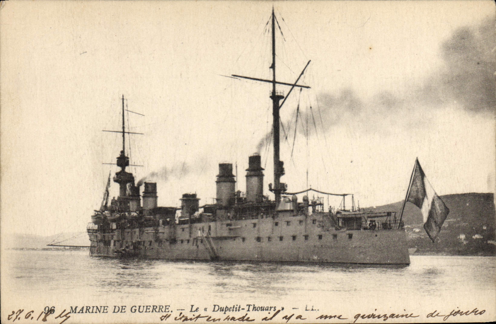 CPA Bateau de Guerre Le Dupetit Thouars