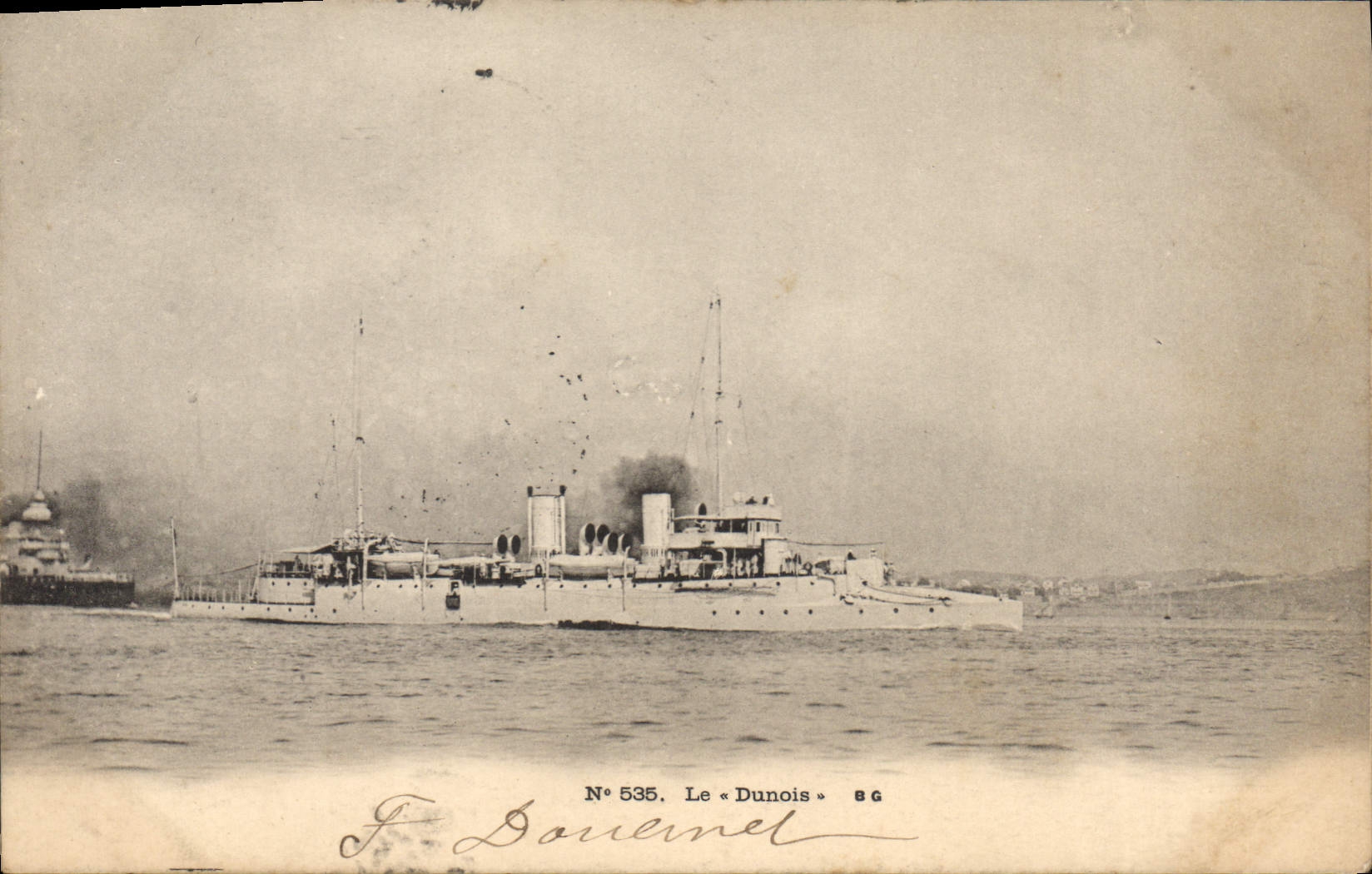 CPA Bateau de Guerre Le Dunois