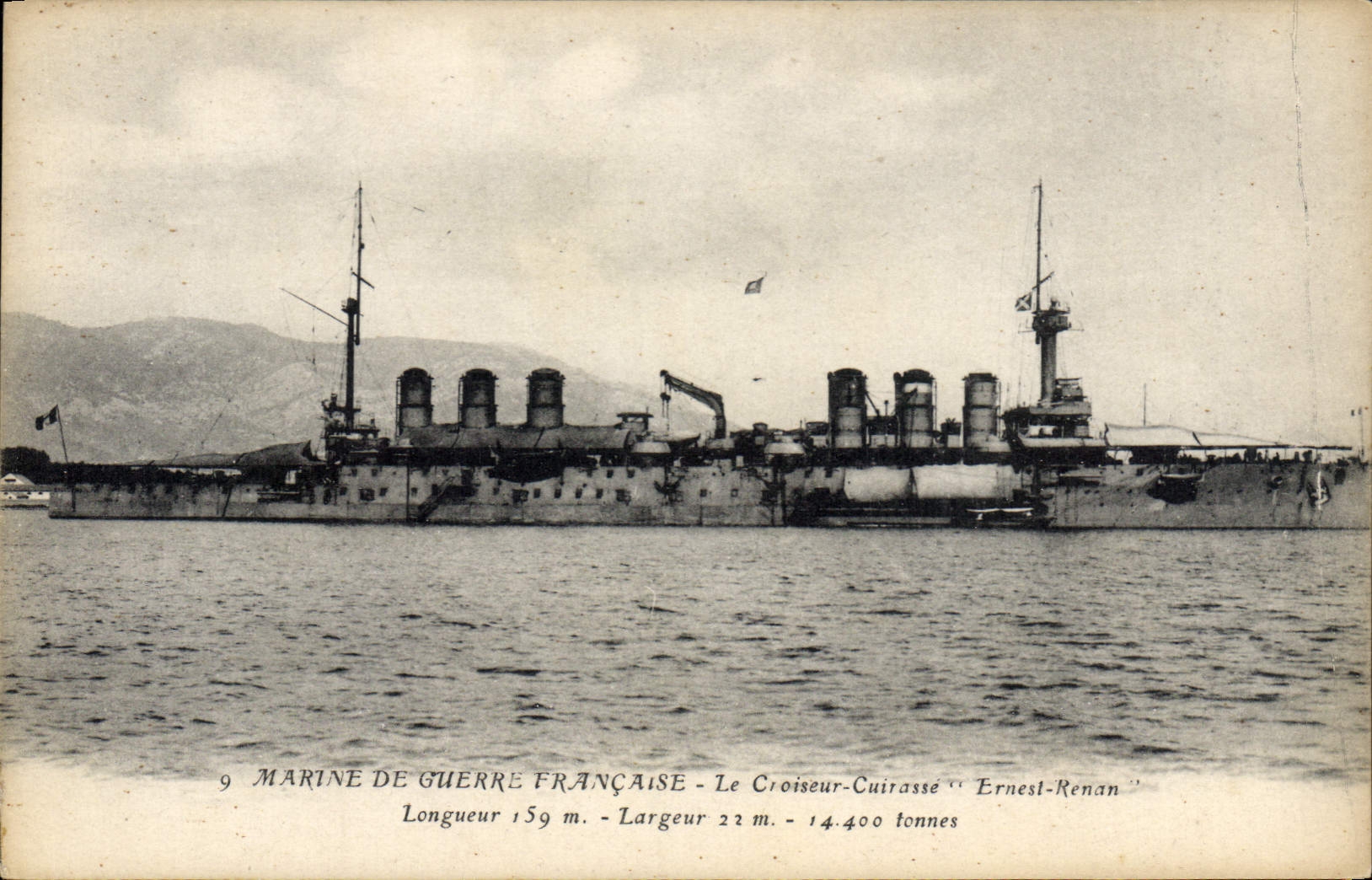 CPA Bateau de Guerre Edgar Quinet Croiseur Cuirasse