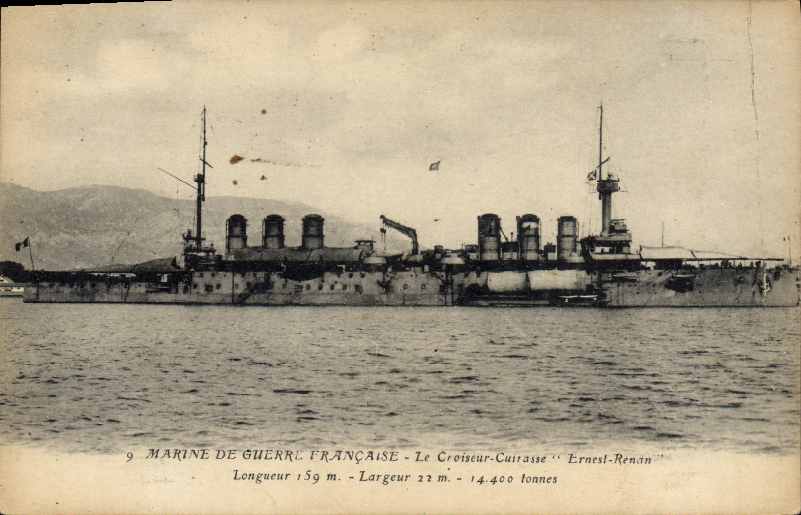 CPA Bateau de Guerre Edgar Quinet Croiseur Cuirasse