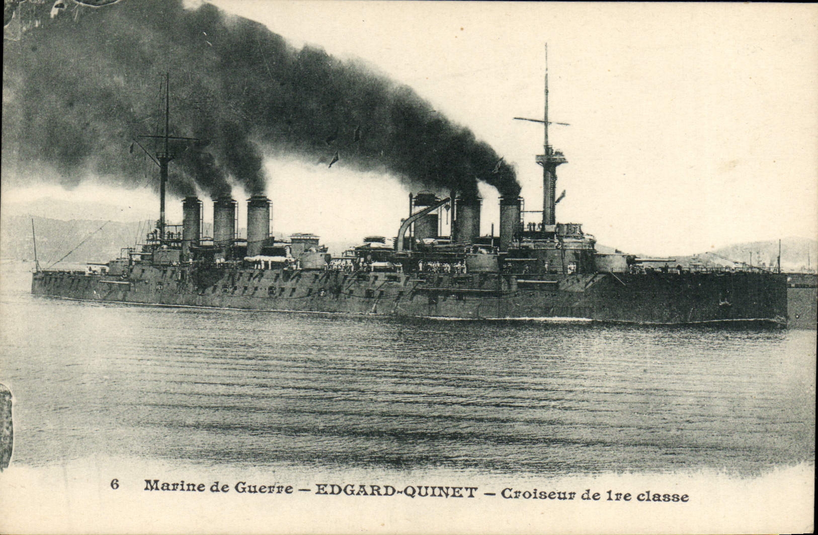 CPA Bateau de Guerre Edgar Quinet Croiseur de 1ere classe