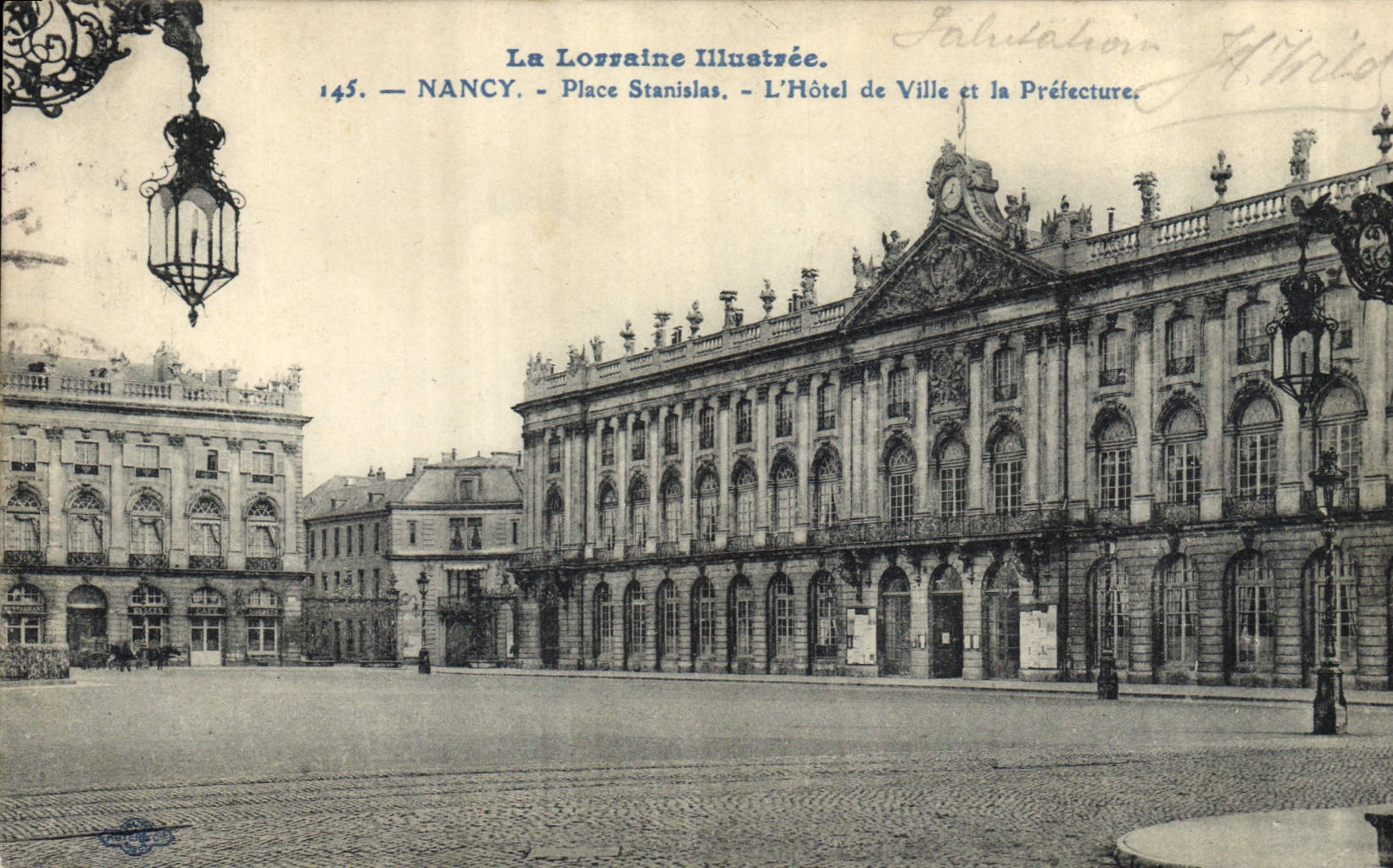 CPA Nancy Place Stanislas L'Hotel de ville et la Prefecture 