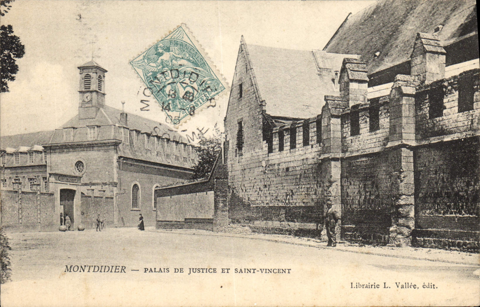 CPA Palais de justice et Saint Vincent Montdidier