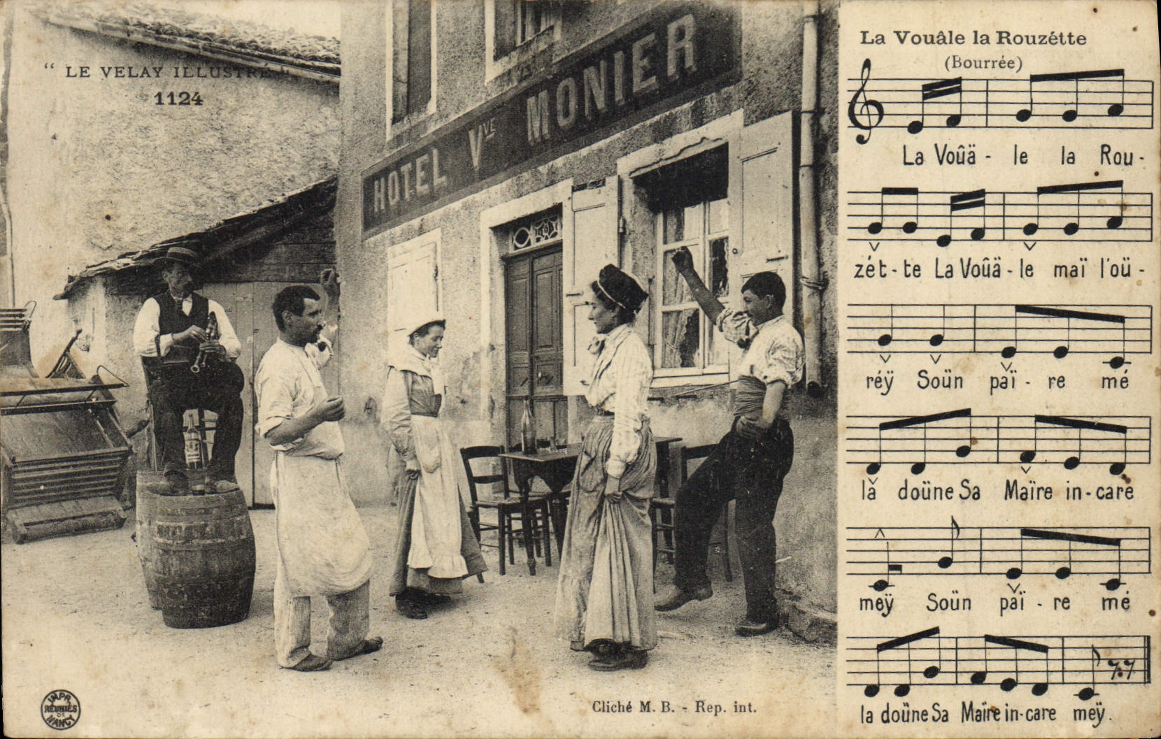 CPA Folklore Le Velay La Vouale La Rouzette