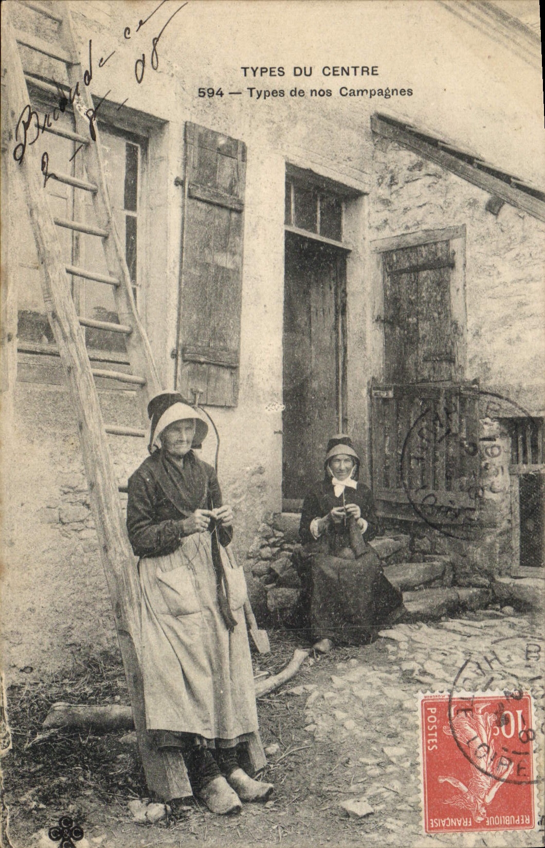 CPA Folklore Types du Centre Types de nos campagnes