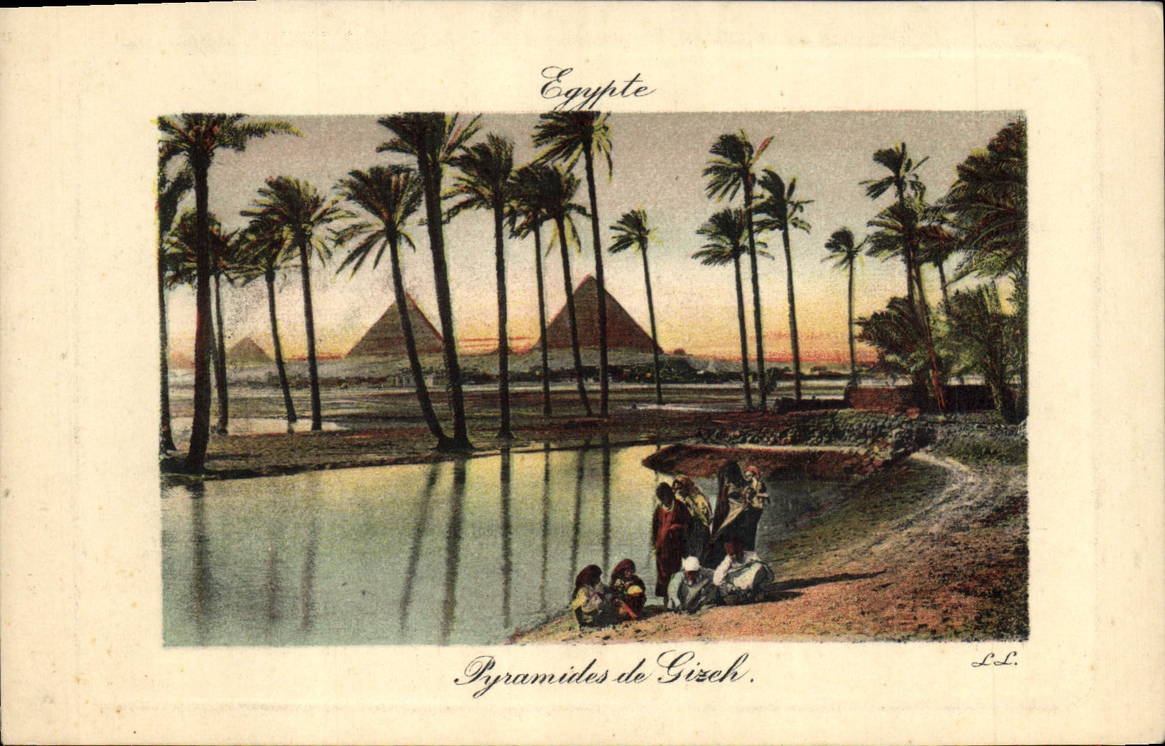 CPA Egypt Egypte Pyramides de Gizeh