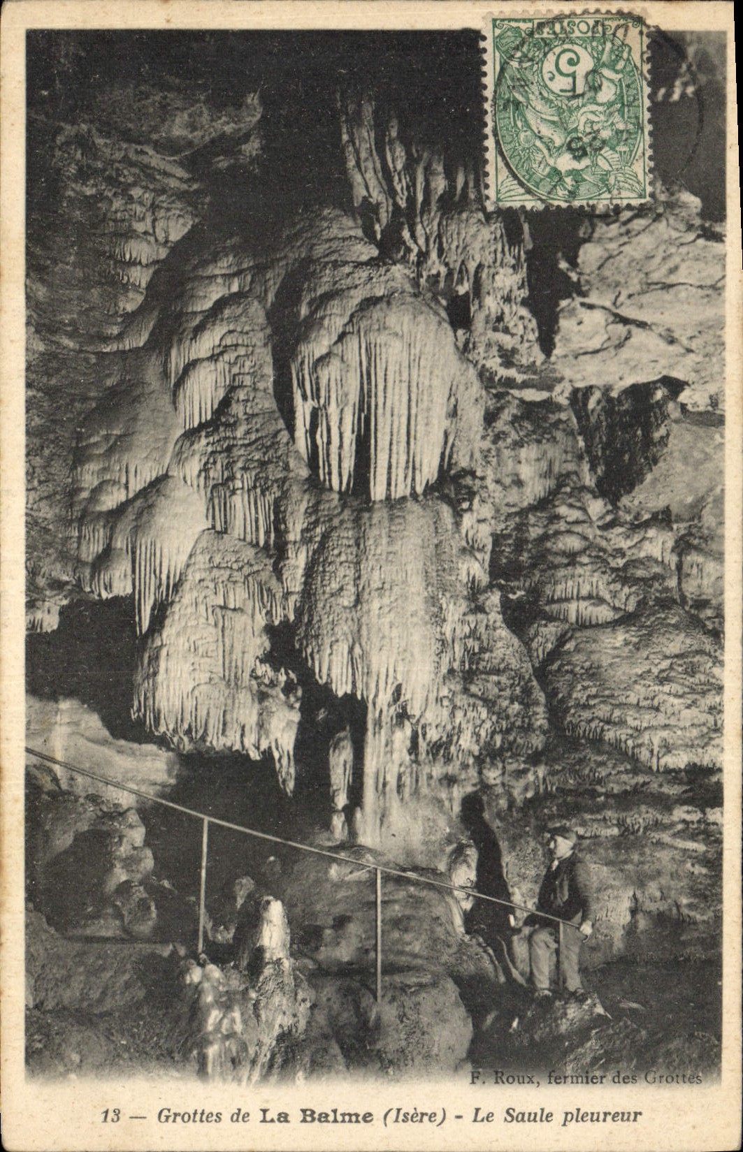 CPA Grotte Grottes de la Balme Le Saule pleureur