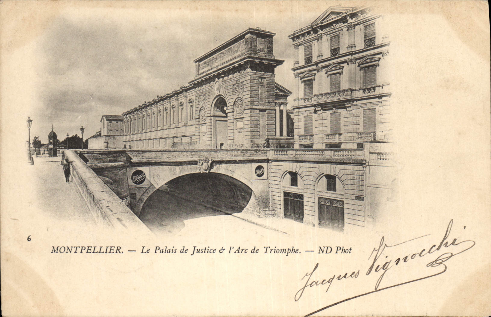 CPA Palais de Justice et l'Arc de Triomphe Montpellier