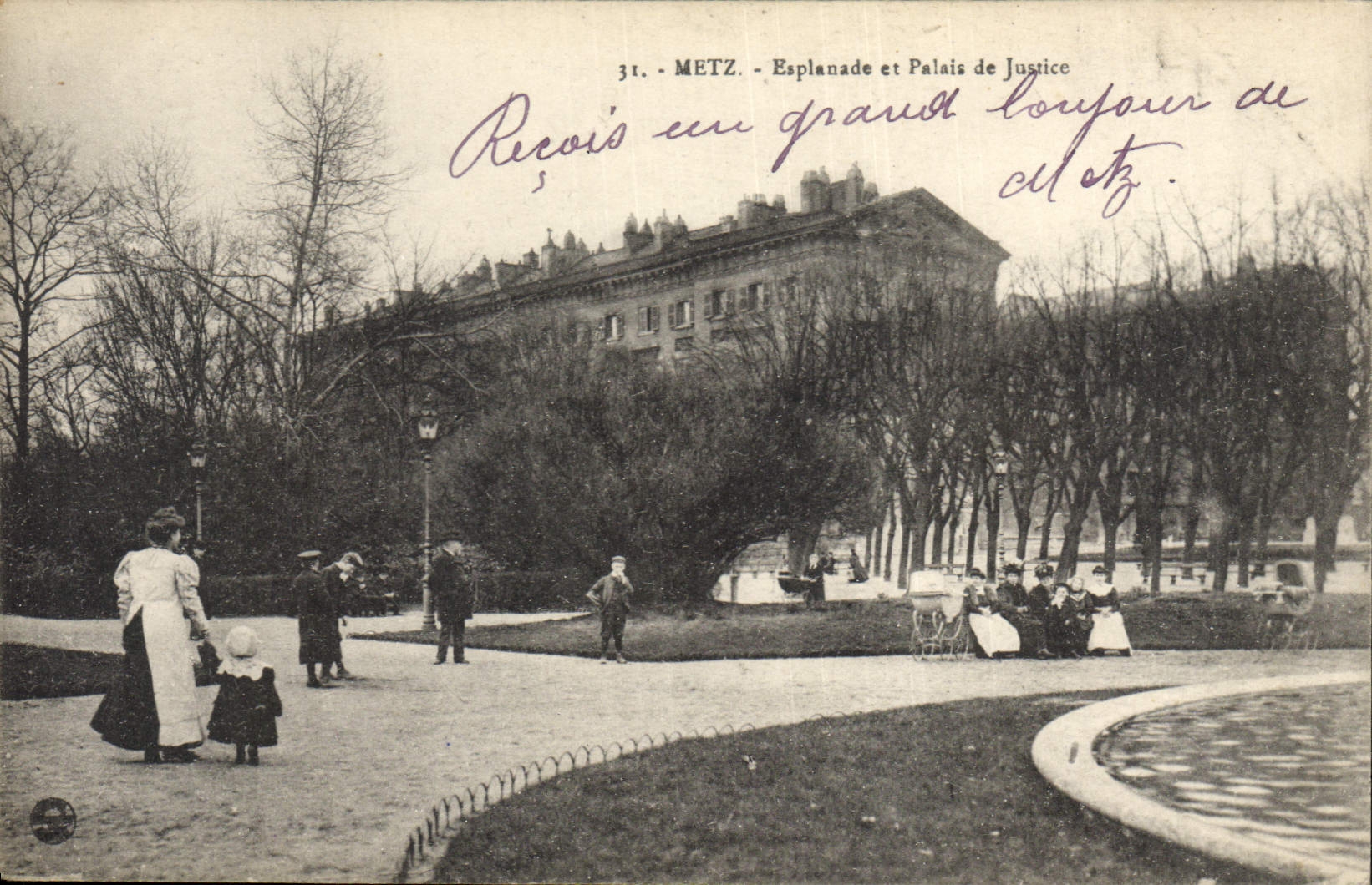 CPA Metz Esplanade et Palais de Justice 