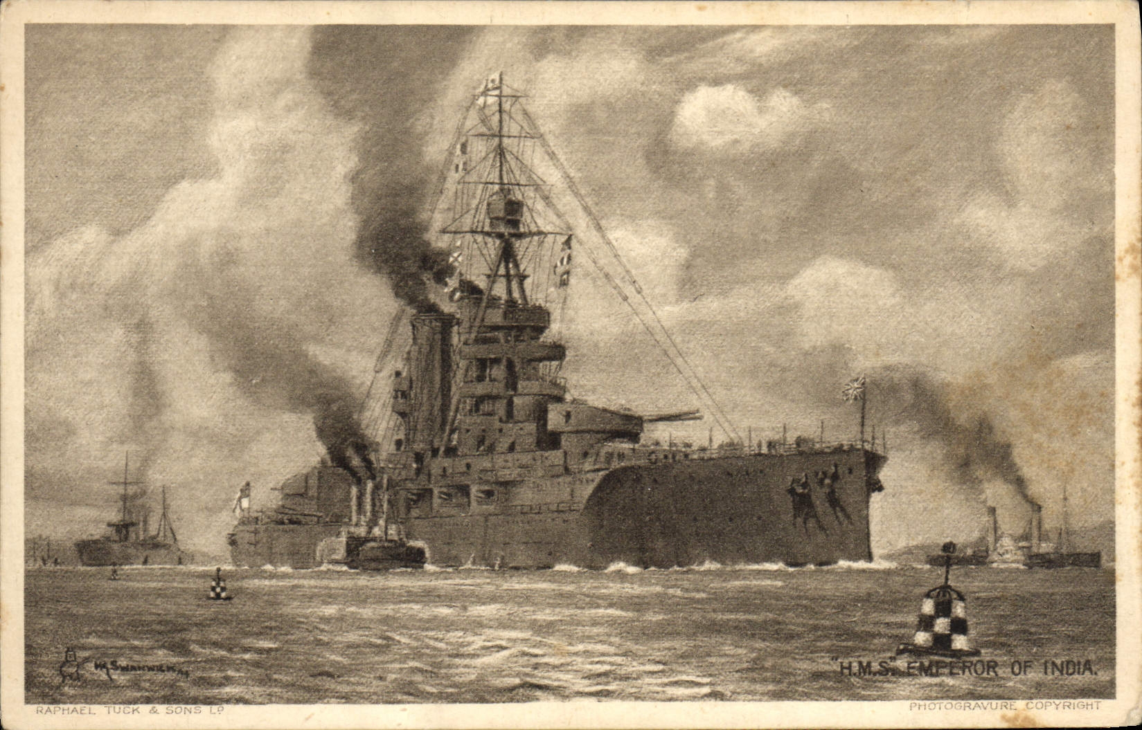 CPA Bateau de Guerre HMS Emperor of India